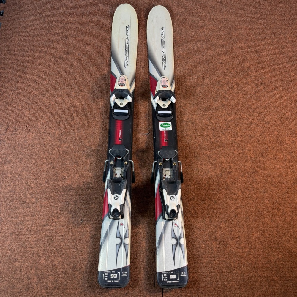 Rossignol 93cm Junior Downhill Skis Twin Tip Red Black White Comp J Bindings